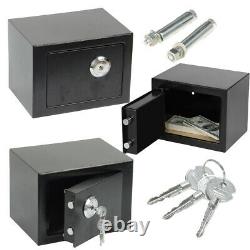 4.6l Solid Steel Safe Heavy Duty Fireproof Home Office Money Cash Valuables Box