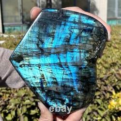 4.91LB Top natural Labrador flash moonstone quartz crystal mineral specimen