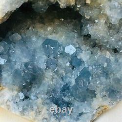 40.7LB Natural Blue Celestite Geode Quartz Crystal Mineral Specimen Healing D981