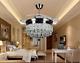 42 Silver Crystal Ceiling Fan Chandelier with Led Light Remote Retractable Blades