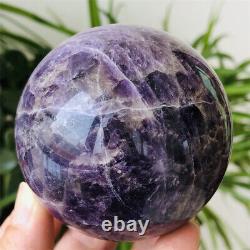 447g Rare Natural Dream Amethyst Quartz Crystal Sphere Ball Healing Stone Decor