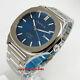 44MM parnis blue dial date luminous sapphire crystal miyota automatic mens watch