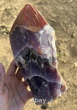 4lb 8oz 8 Large Auralite23, Red Hematite Canadian Chevron Amethyst Crystal