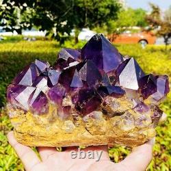 5.82LB Top class natural amethyst quartz crystal cluster mineral specimen