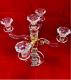 5 Arms Crystal Candle Holder Candle Holders 5 Arms Gold and silver color