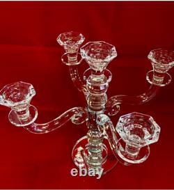 5 Arms Crystal Candle Holder Candle Holders 5 Arms Gold and silver color