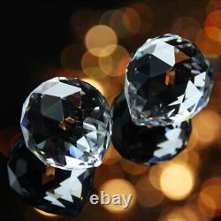 50/100Pcs Hanging Clear Crystal Ball Prisms Pendant Curtain Chandelier Decor Lot