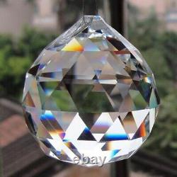 50/100Pcs Hanging Clear Crystal Ball Prisms Pendant Curtain Chandelier Decor Lot