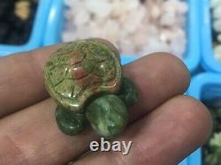 50pc Natural mix Quartz hand Carved Mini Sea turtle crystal Reiki healing