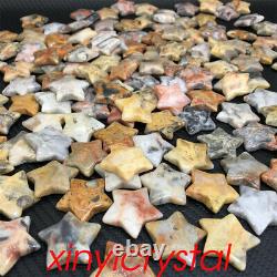 50x Wholesale Natural Crazy agate Star Quartz Crystal Carved Pendant Gem Reiki