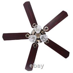 52 5 Blades Ceiling Fan with Light Kit Antique Bronze Reversible Remote Control