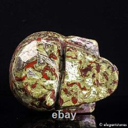 5340g Huge Natural Dragon Blood Stone Quartz Crystal Hand Carved Skull Healing