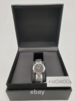 $595 MSRP Movado Women's Amorosa Duo Silver Tone Ladies Watch 0607131 NEW