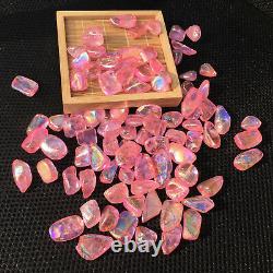 5kg pink Rainbow aura titanium gravel quartz crystal Reiki healing