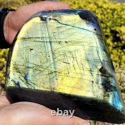 6.37LB Top natural Labrador flash moonstone quartz crystal mineral specimen