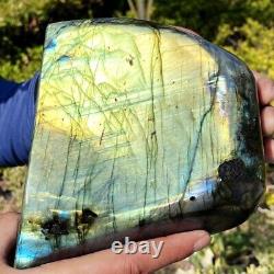 6.37LB Top natural Labrador flash moonstone quartz crystal mineral specimen
