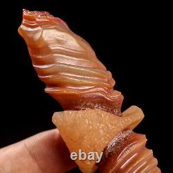 62g 91mm Rare NATURAL Agate Mineral Specimen Point Wand Healing From Zambia