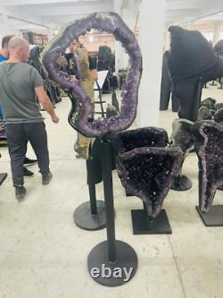 69 Inch Tall AMETHYST PORTAL On Spinning Stand! Unique & Large Crystal Geode