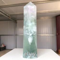 7.2LB Natural Colorfully Fluorite Quartz Crystal Obelisk Wand Point Healing 170