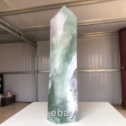 7.2LB Natural Colorfully Fluorite Quartz Crystal Obelisk Wand Point Healing 170