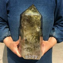 7.77kg Natural Crystal Smoky Citrine Obelisk Quartz Point Reiki Healing Energy