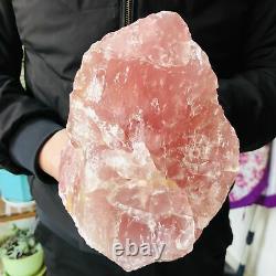 7.8lb Natural Pink Rose Quartz Crystal Raw Stone Rough Mineral Specimens