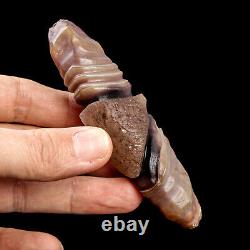 77g 100mm Rare NATURAL Agate Mineral Specimen Point Wand Healing From Zambia
