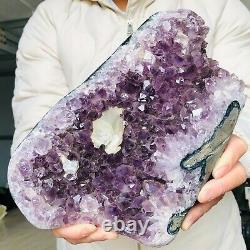 9.7LB Natural Agate Amethyst geode quartz Druzy crystal specimen Healing K834