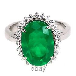 9 X 14 mm. OVAL FOREST GREEN DOUBLET EMERALD & SIMULATED CZ RING 925 SILVER