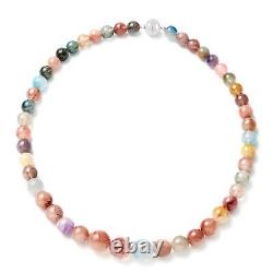 925 Sterling Silver Beaded Necklace Jewelry Gift for Women Size 20 Ct 443