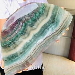 9LB Natural colorful rainbow fluorite sections Mineral specimens Ornament N393