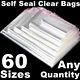 ANY SIZE Crystal Clear Bags Resealable Lip Tape Cello Self Seal Poly Bag Plastic