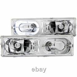ANZO For GMC Jimmy 1992-1998 Crystal Headlights Chrome with Halo
