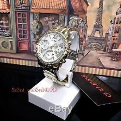 AUTHENTIC GUESS LADIES' MINI SUNRISE WATCH STONE GOLD Brand New RRP$349