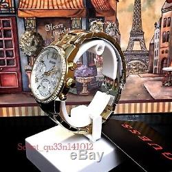 AUTHENTIC GUESS LADIES' MINI SUNRISE WATCH STONE GOLD Brand New RRP$349