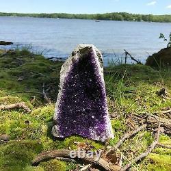 Amethyst Druze Crystal Cluster With Cut Base EXTRA LARGE Size Specimen 2 Lbs