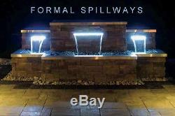 Atlantic CF12W Crystal White 12 Colorfalls-Waterfall Spillway withLED Lights-weir