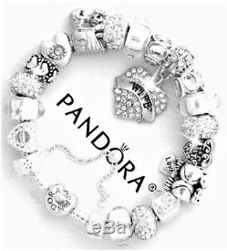 Authentic Pandora Bracelet Silver My Wife the Love of My Life European Charms