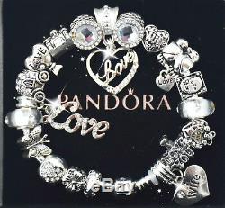 Authentic Pandora Bracelet Silver Wife Love Story European Charms