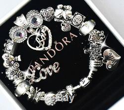 Authentic Pandora Bracelet Silver Wife Love Story European Charms