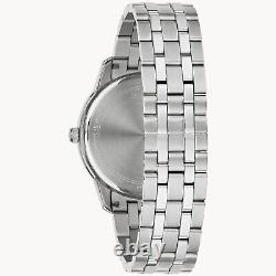 BRAND NEW Bulova Sutton Blue Dial Silver-Tone Bracelet Men's Watch 96B338