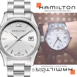 BRAND NEW HAMILTON Women's Jazzmaster Quartz Silver Dial Steel Watch H32351115