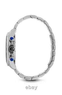 BRAND NEW HUGO BOSS HB1512963 Mens Ikon Silver Blue Face Chronograph Watch