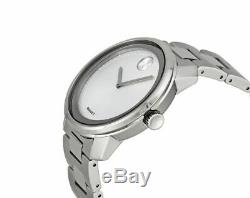 BRAND NEW Movado Bold Silver Dial Stainless Steel Bracelet Men's Watch 3600257