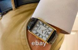 BRAND NEW Seiko Men's Solar White Dial Black Leather Watch SUP880