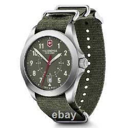 BRAND NEW Victorinox Men's Swiss Army Quartz FieldForce Green Watch 241966