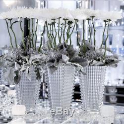 Baccarat Crystal Small Rectangular Eye Vase White 8 H BRAND NEW