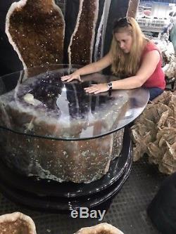 Biggest on Ebay 583 Kgs / 1.286 Lbs AMETHYST TABLE Top Quality