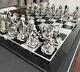 Brand New 2002 Tudor Mint Combatants Chess Set With Crystals Myth & Magic