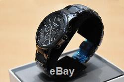 Brand New Armani Mens Ceramic Chronograph Watch Ar1451 Gents Black Dial Rrp £499